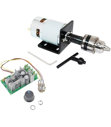 BEMONOC 775 DC Motor 12V 12000RPM Lathe Press with Miniature Hand
